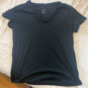 Black v-neck t-shirt
